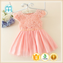 Belle fleur casual bébé fille robes Inde pour un an bébé robes de soirée en Chine